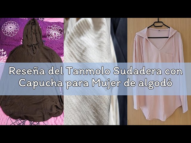 Vídeo relacionado con Tanmolo Sudadera con Capucha para Mujer de algodón con Mangas largas, Blanco, L