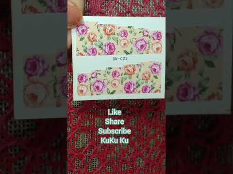 GN022 Flower Nail Art sticker water decal