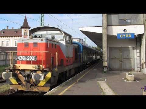 Hungary: MAV Class 478 diesel locos working local passenger trains on the Gyor - Veszprem line.