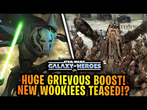 HUGE GENERAL GRIEVOUS BOOST AND DROIDEKA OMICRON! New Wookiees Soon and Relic 10 Teaser for SWGoH?