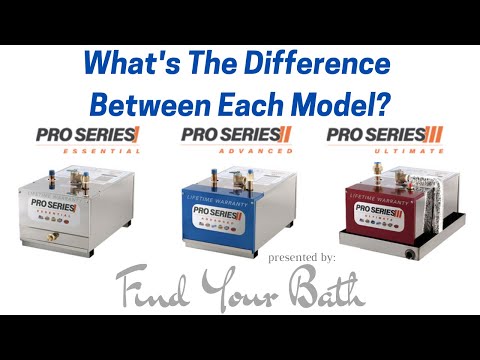 What's The Difference? Pro Series 1, 2 & 3 (ThermaSol Steam Generators presented by Find Your Bath)