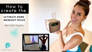 How to Create the Ultimate At-Home Workout Space w/the BenQ GS2 Portable Projector | Product Review