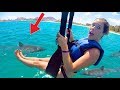 PARASAILING OVER SHARK INFESTED WATERS! ?