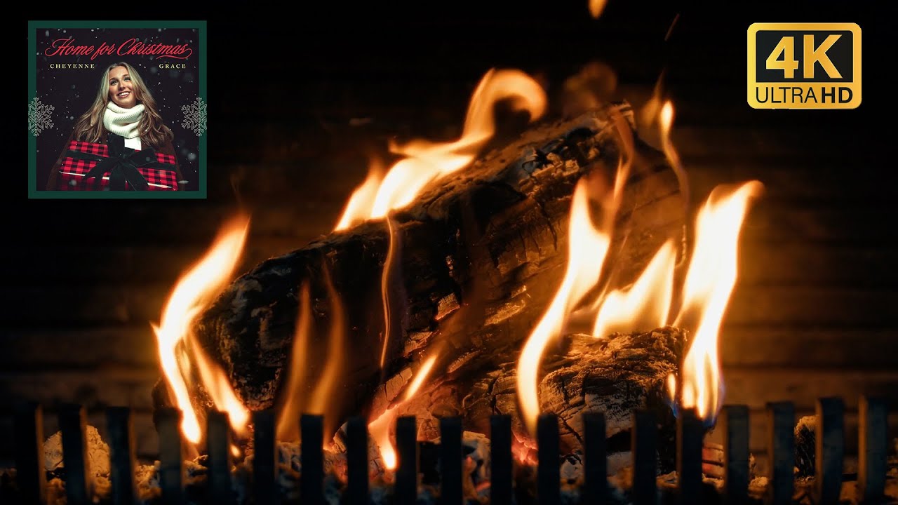 Cheyenne Grace - Home for Christmas (Full Album - Yule Log) [4K HD]
