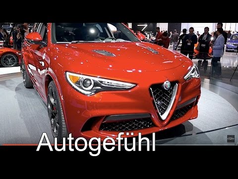 Alfa Romeo Stelvio Quadrifoglio SUV first Exterior/Interior Review LA Motor Show all-new new