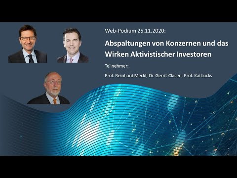 Abspaltung von Konzernen und das Wirken Aktivistischer Investoren (25.11.2020)