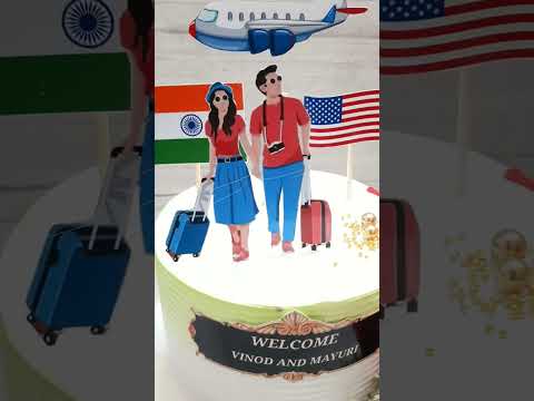 Travel Theme Cake |Aeroplane cake✈️| welcome Cake❤️|#cake #shortvideo #shortsfeed #shorts