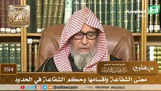 [3514] معنى الشفاعة وأقسامها وحكم الشفاعة في الحدود - صالح الفوزان