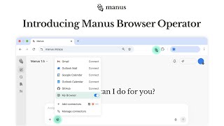 Manus Browser Operator のご紹介 : あなたの代わりにブラウジングする AI エージェント?