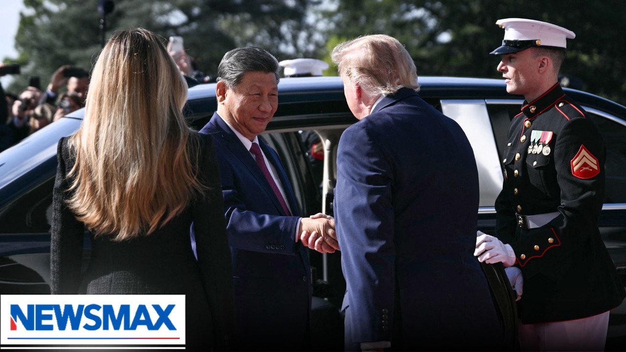 President Trump, first lady greet President Xi, Madame Peng