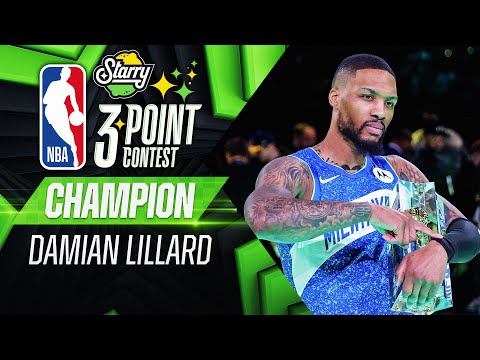 Damian Lillard Wins 2024 #Starry3PT Contest 👌| 2024 #NBAAllStar
