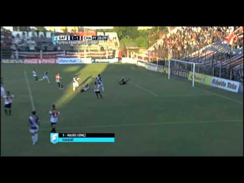 Gol de Gómez. Guaraní 1 - Chacarita 1. Fecha 14. B Nacional 2015. FPT.