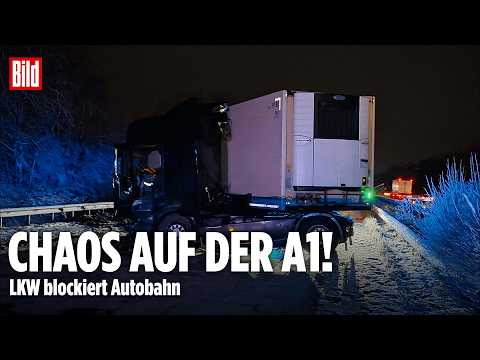 EISFALLE: LKW rutscht quer – Schnee legt den Norden lahm