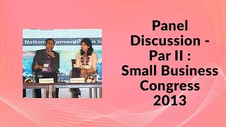 Panel Discussion - Part II : Small Business Congress 2013  image