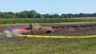 preview picture of video 'Red Ranger at the August 2014 Plainfield Mud Run in Plainfield, Iowa'