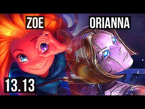ZOE vs ORIANNA (MID) | 4/0/8, 1.9M mastery, 1400+ games | EUW Master | 13.13