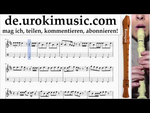 Blockflötenunterricht B. Jonas Blue - Mama Noten Lernen Teil#2 um-i995