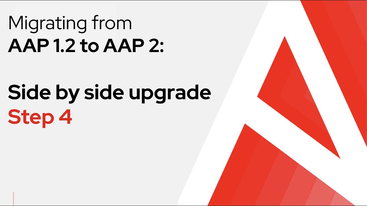 Migrating from AAP 1.2 to Ansible Automation Platform 2: Side by side upgrade - Step 4