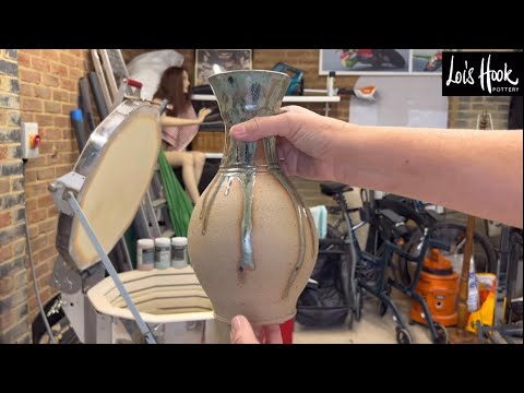 102. Kiln Unloading. Glaze Layering Success. Large Bowl. Pressed flower success. 2 hand made vases.