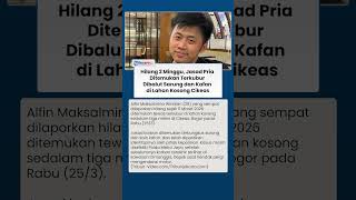 Jasad Pria Ditemukan Dibalut Sarung dan Kafan di Lahan Kosong Cikeas usai Hilang 2 Minggu