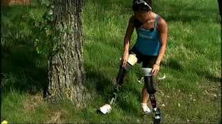 Scout Bassett before she runs CPH Marathon on one leg - may 2011