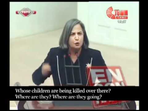 Gultan Kisanak, MP for BDP, speech in the Turkish parliament. Eng subtitle.