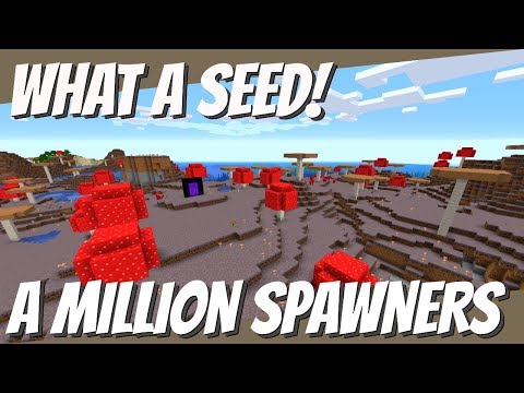 The Best Minecraft Seed? SO MANY Spawners and a Mushroom Island Start Point Seed Review (Avomance)