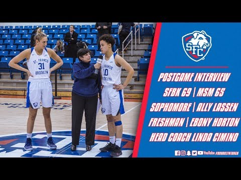 Post Game Interview W/ Head Coach Linda Cimino, Ally Lassen & Ebony Horton vs Mount St. Mary's