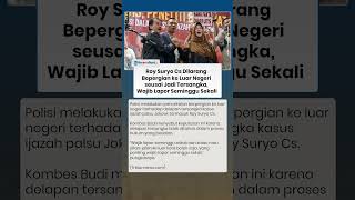 Roy Suryo Cs Dilarang Bepergian ke Luar Negeri seusai Jadi Tersangka, Wajib Lapor Seminggu Sekali