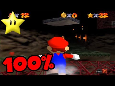 Super Mario 64 100% Walkthrough - Hazy Maze Cave - Course 6