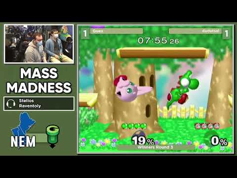 Mass Madness 38 SSBM - Guex (Yoshi) vs. dudutsai (Jigglypuff) - Melee WR3