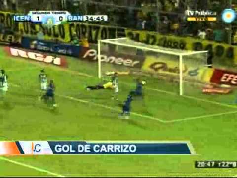 Gol de Federico Carrizo. Central 2 -- Banfield 0. Nacional B (Infobae.com)