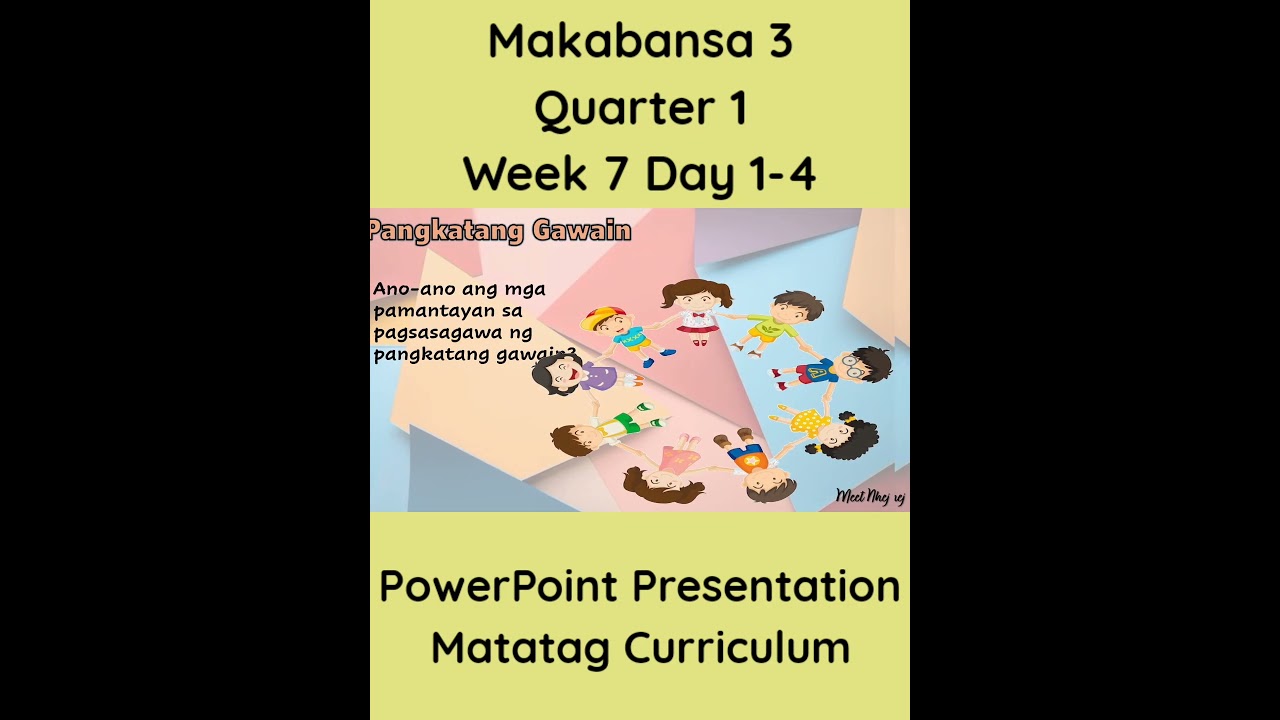 Makabansa 3 Matatag Curriculum PowerPoint Presentation Quarter 1 Week 7 Day 1-4 #grade3matatag #ppt