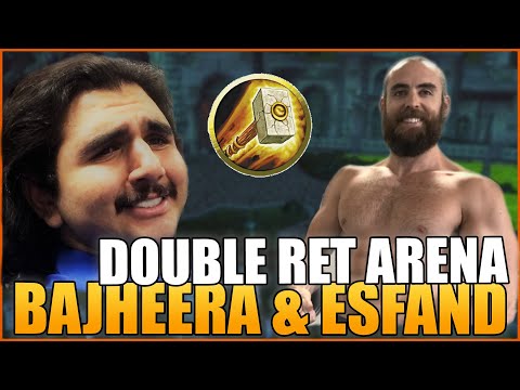 Bajheera & Esfand: Double Ret Paladin 1-Shot Arena (Full Session) - WoW 9.0 Shadowlands Pre-Patch