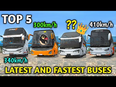 🚚TOP 5 New Best and Latest Buses for Bus Simulator Indonesia by Maleo 🏕 | Bus Gameplay