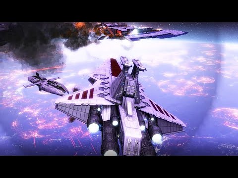 Clone Wars Space Battle - Star Wars: Empire at War Remake Mod - NPC Battle