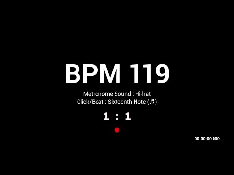 Metronome BPM 119 / Hi-hat / 16th (Closed)