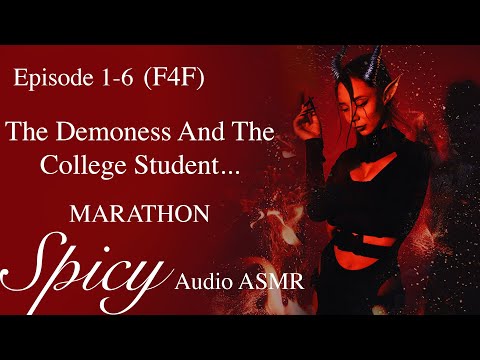 [SPICY] (F4F) Accidental Demon MARATHON; ASMR Audio Sleep Story; Demoness; Romance; Night Ambiance;