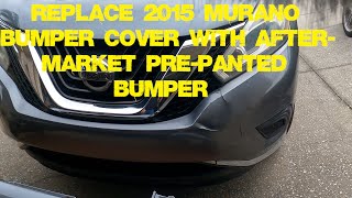 2015 Nissan Murano front bumper cover replacement