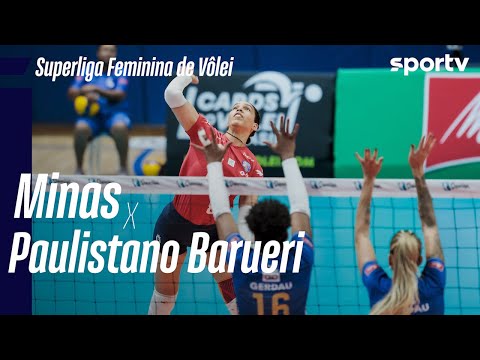 MINAS 3 X 1 PAULISTANO BARUERI | MELHORES MOMENTOS | SUPERLIGA FEMININA DE VÔLEI | sportv