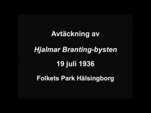 Hjalmar Branting byst avtäckning