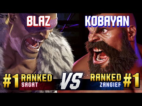 SF6 ▰ BLAZ (#1 Ranked Sagat) vs KOBAYAN (#1 Ranked Zangief) ▰ High Level Gameplay
