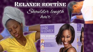 HOW I CUT MY NATURAL HAIR in a BOB using DARK & LOVELY RELAXER