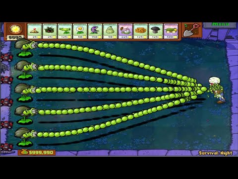 99 Gatling Pea vs 999 Gargantuar vs Zombie Plants vs Zombies