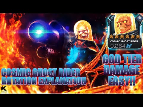 Cosmic Ghost Rider :: Rotation Explanation :: BIG DAMAGE! - Marvel Contest of Champions