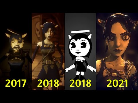 Evolution of Alice/Allison Angel in Bendy Games (2017~2021)