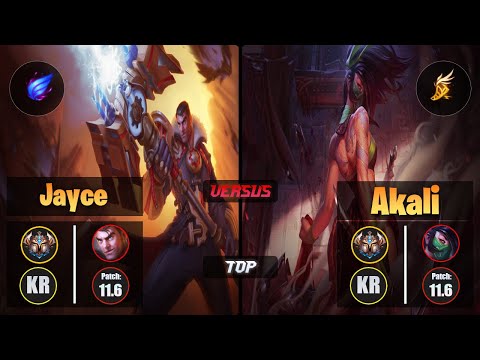Challenger JAYCE [Phase Rush] (Top) VS  AKALI - Challenger KR Patch 11.6