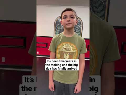 He busted his butt for this one! 🥋 #karate #blackbelt #karatekid