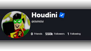 Cover art for Eminem Houdini, but the lyrics are Roblox Usernames