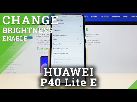 How to Manage Auto Brightness in Huawei P40 Lite E